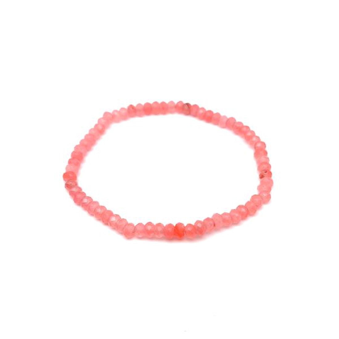 Achát faz szin rózsaszín korong kari 4x3mm - ékszer - karkötő - ásványkarkötő - Meska.hu