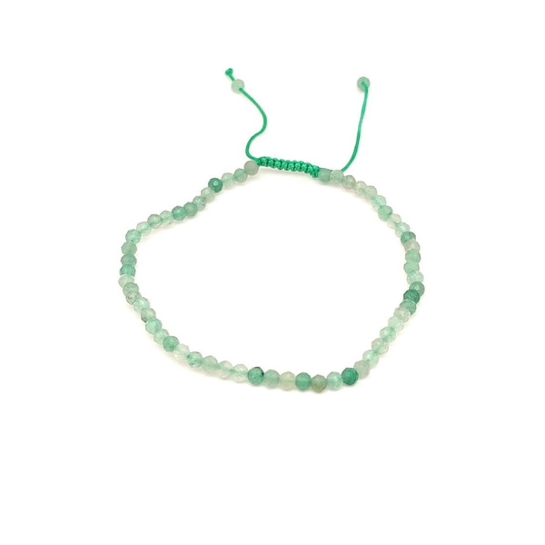 Fazettált aventurin golyós ásvány karkötő csúszócsomóval 4�5mm - ékszer - karkötő - ásványkarkötő - Meska.hu