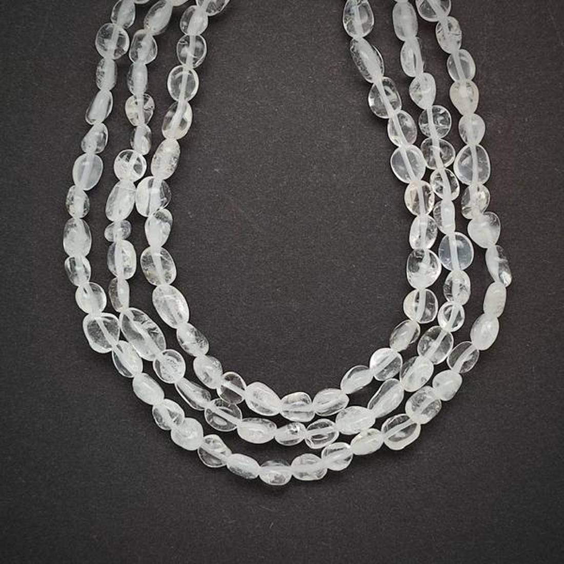 Hegyikristály pebble 6-10mm  ékszerkészítő alapanyag (füzér) - kellékek & szerszámok - ásvány alapanyag - ásványfüzér - Meska.hu