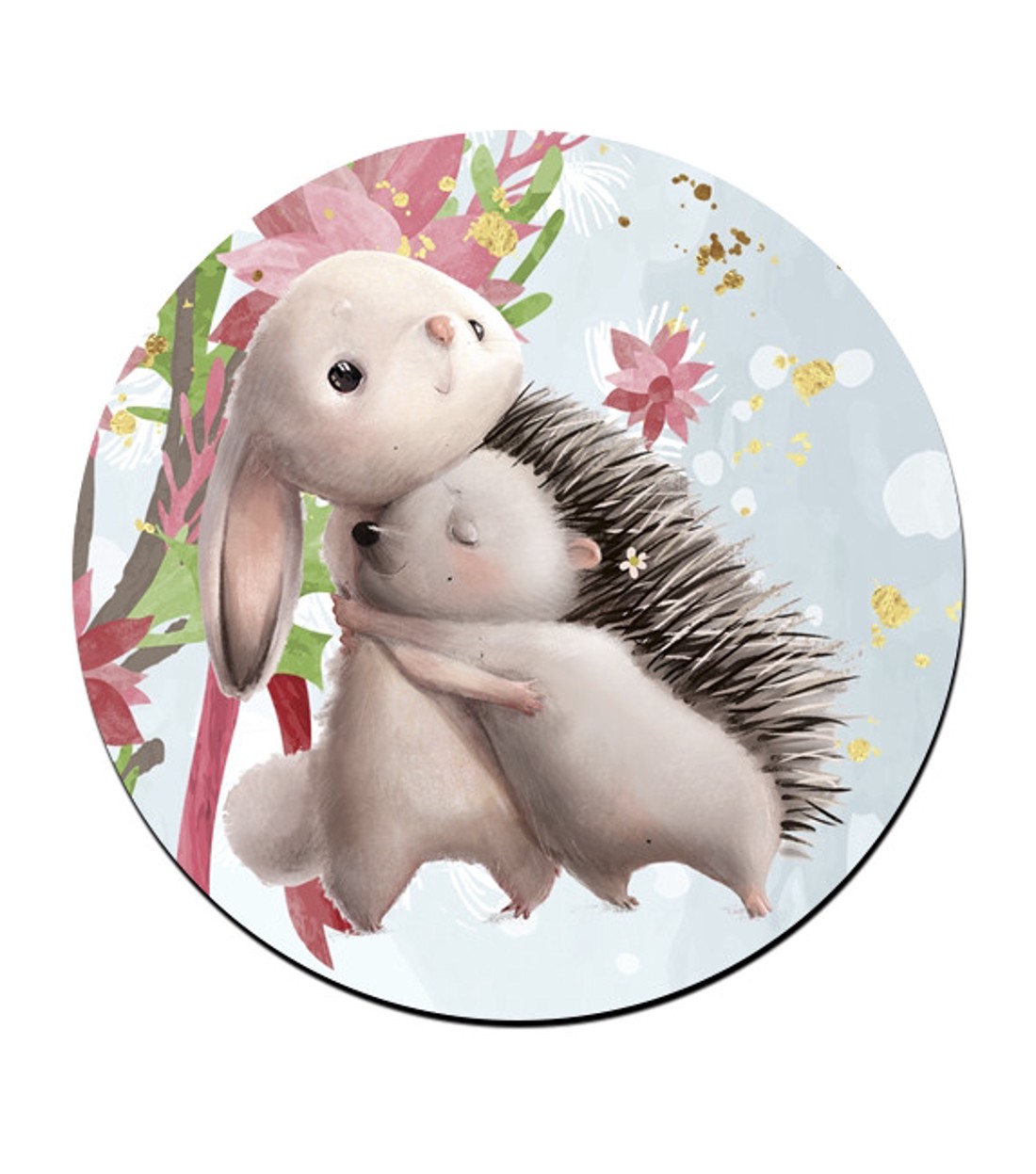 Nyuszi és Süni mintás bögre alátét -  - Meska.hu