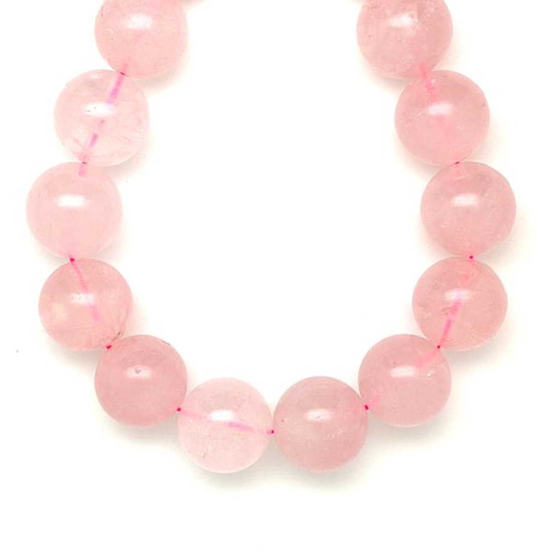 Rózsakvarc golyó 18,5mm (MDG)  ékszerkészítő alapanyag (füzér) - kellékek & szerszámok - ásvány alapanyag - ásványfüzér - Meska.hu