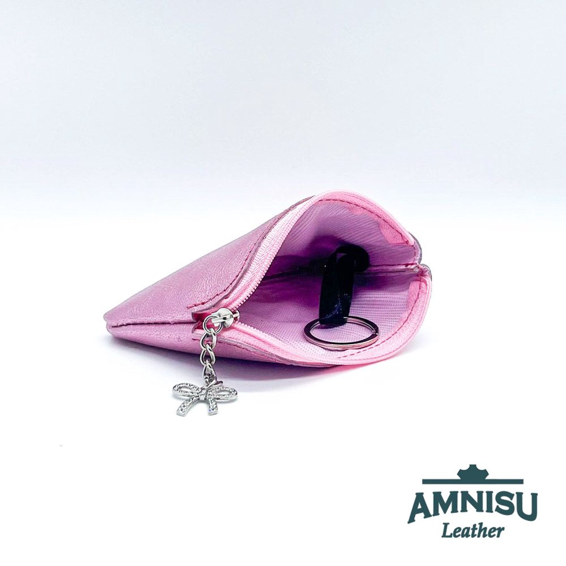 Metál rózsaszín egy cipzáras kulcstartó A4001 - táska & tok - kulcstartó & táskadísz - kulcstartó - Meska.hu