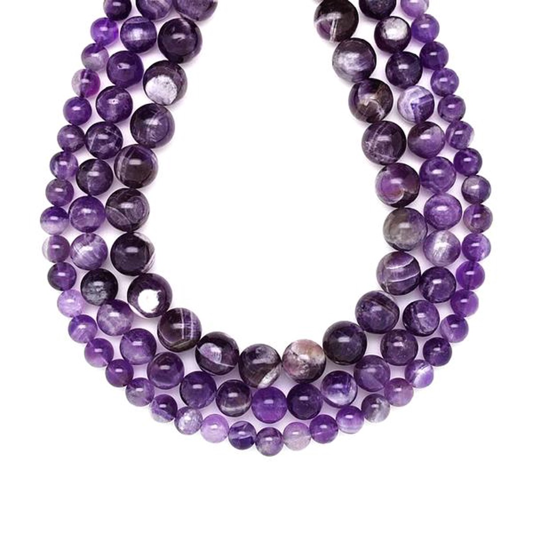 Ametiszt chevron golyó 6-7mm � ékszerkészítő alapanyag (füzér) - kellékek & szerszámok - ásvány alapanyag - ásványfüzér - Meska.hu