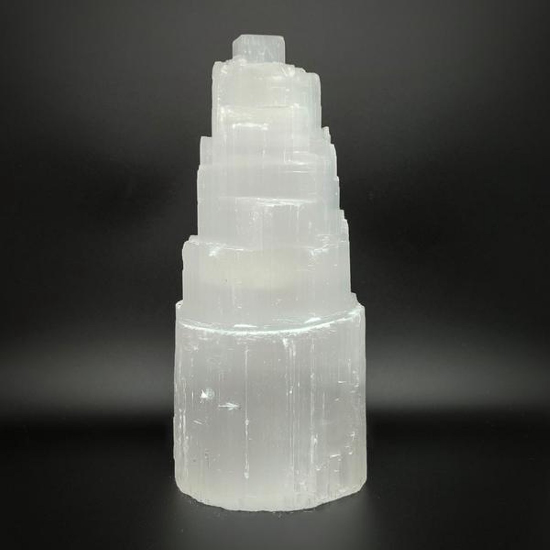 Szelenit torony 20cm - kellékek & szerszámok - ásvány alapanyag - szelenit korong - Meska.hu