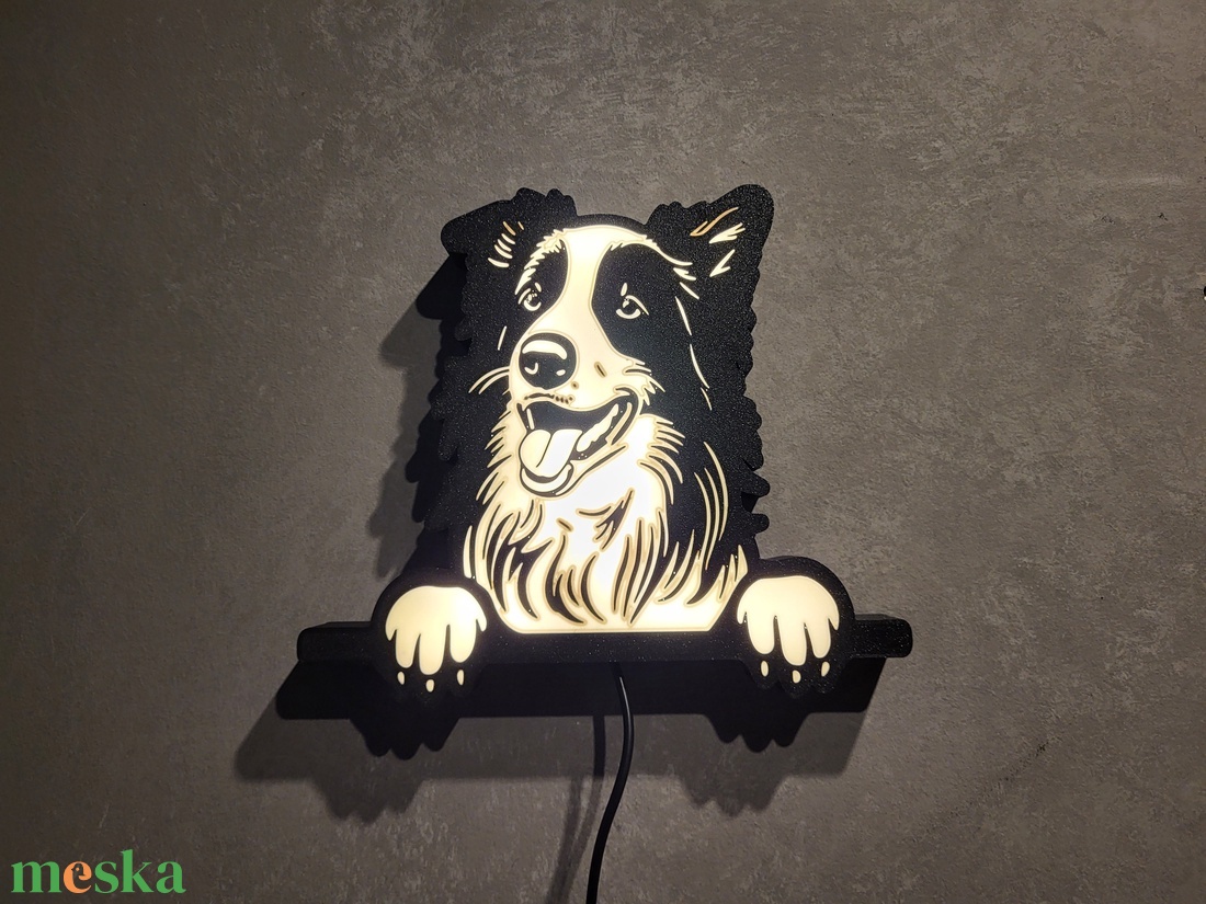 Border collie vilgító dekorció - otthon & életmód - dekoráció - dísztárgy - Meska.hu Border collie vilgító dekorció - otthon & életmód - dekoráció - dísztárgy - Meska.hu