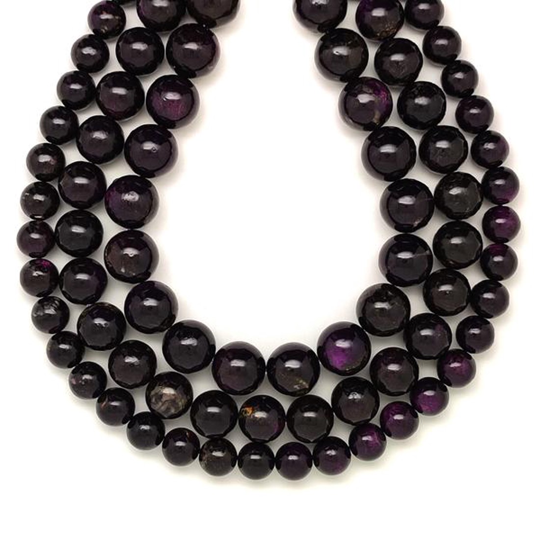 Purpurit golyó 12-13mm  ékszerkészítő alapanyag (füzér) - kellékek & szerszámok - ásvány alapanyag - ásványfüzér - Meska.hu