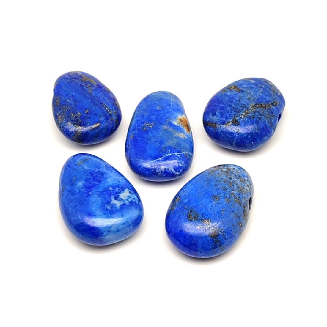 Átfúrt Lapis lazuli csepp medál - ékszer - nyaklánc - medál - Meska.hu