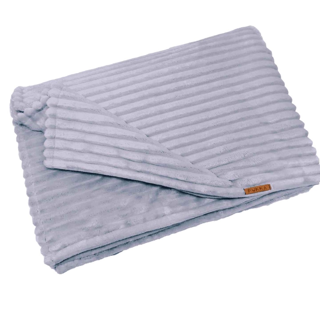 Bordázott Meleg Fleece Takaró világosszürke - otthon & életmód - lakástextil - felnőtt takaró, pléd - Meska.hu