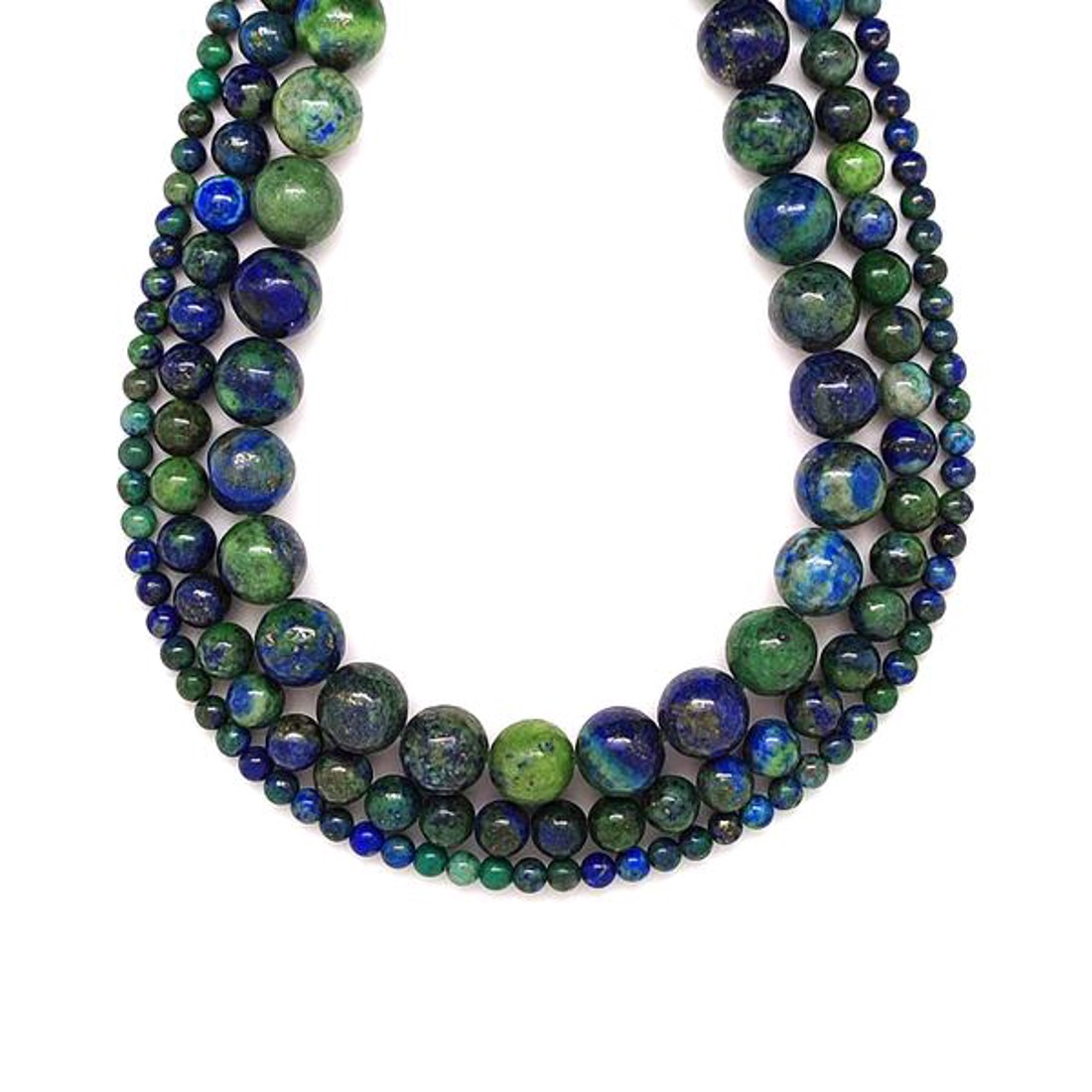 Kvarc lazuli utánzat golyó 3,5-4mm ékszerkészítő alapanyag (füzér) - kellékek & szerszámok - ásvány alapanyag - ásványfüzér - Meska.hu