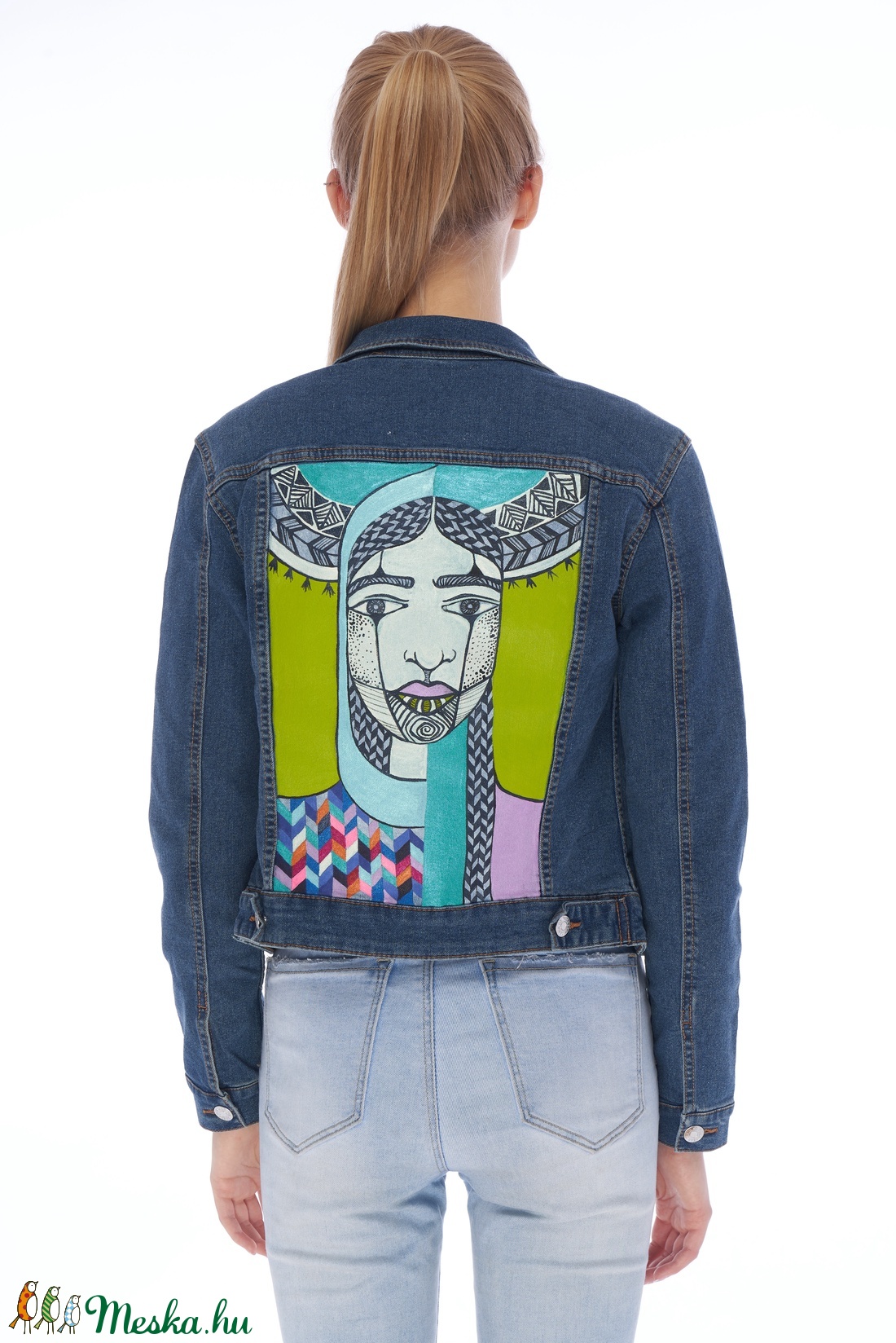 hand painted denim jacket