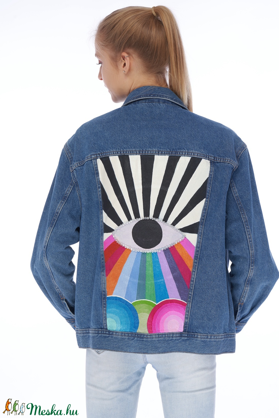 hand painted denim jacket