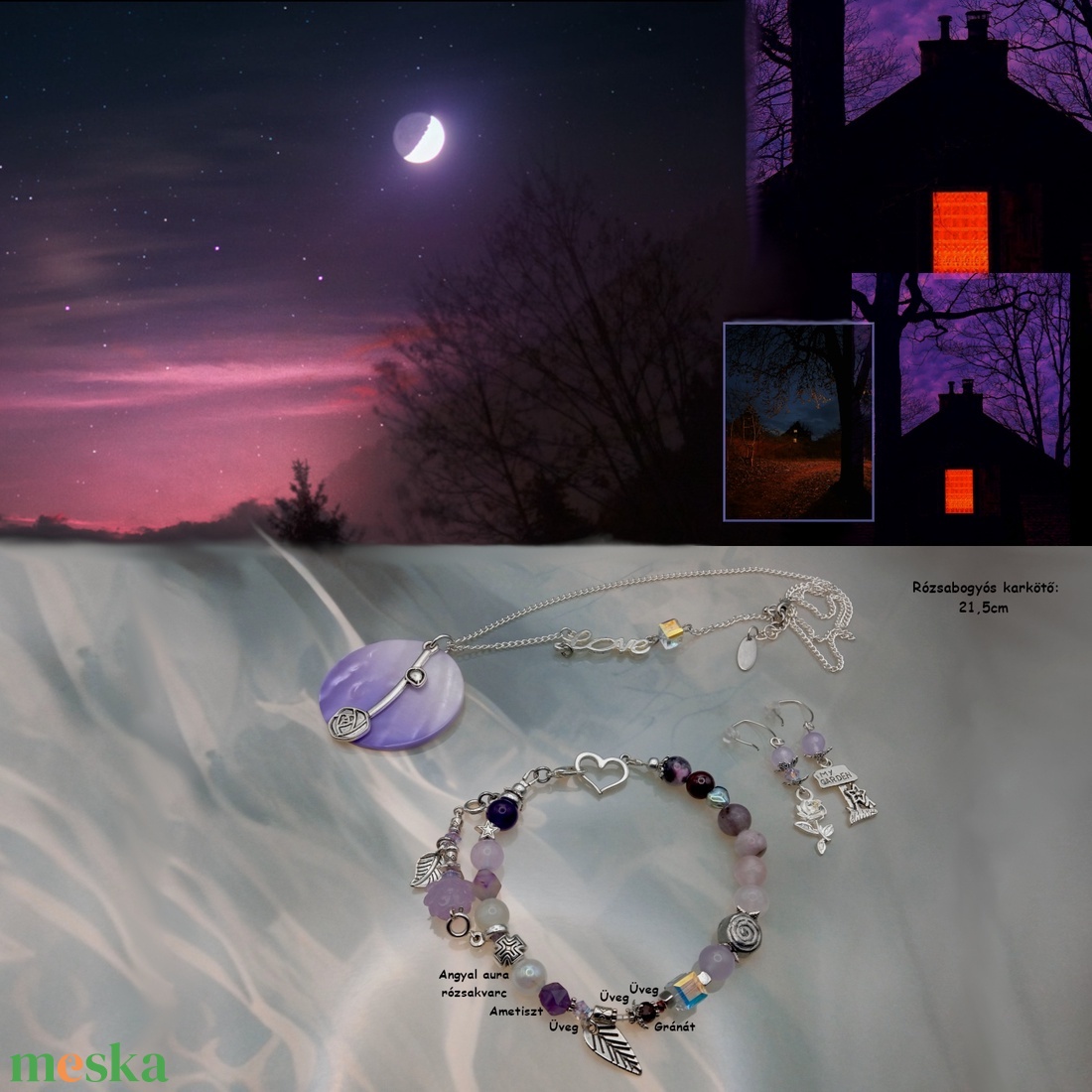 A nyár utolsó rózsája ('Violet garden') (Avalon) ékszerszett - ékszer - ékszerszett - Meska.hu A nyár utolsó rózsája ('Violet garden') (Avalon) ékszerszett - ékszer - ékszerszett - Meska.hu