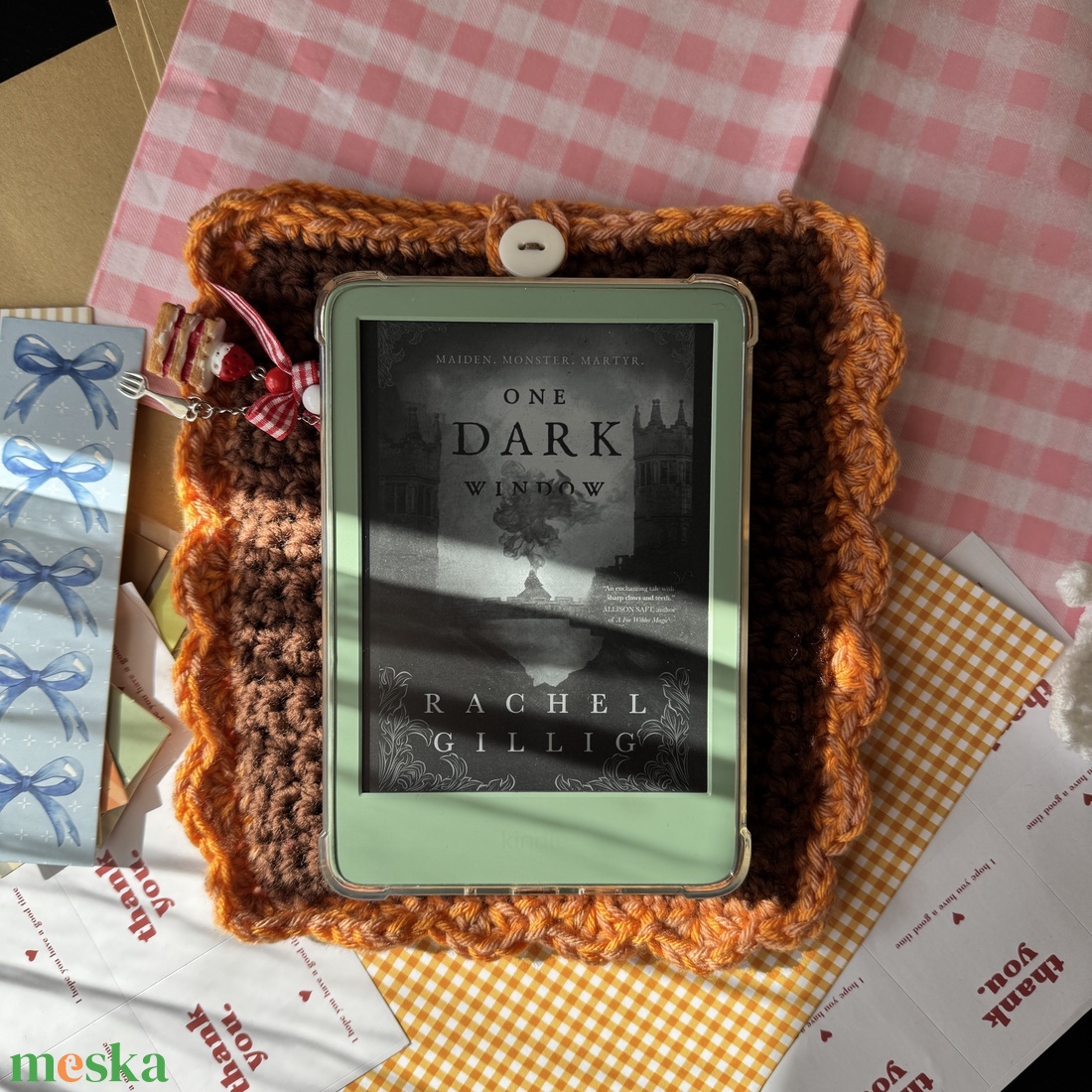 horgolt tok ebookolvasóra - Kindle tok - táska & tok - ebook & tablet tok - Meska.hu