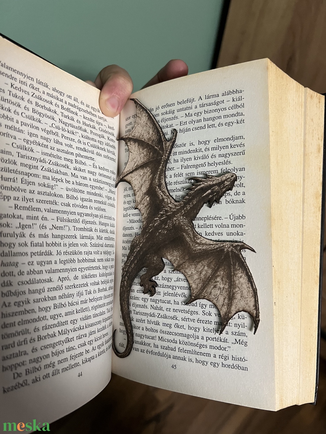 Bőr sárkány könyvjelző - könyv & zene - könyvjelző - Meska.hu