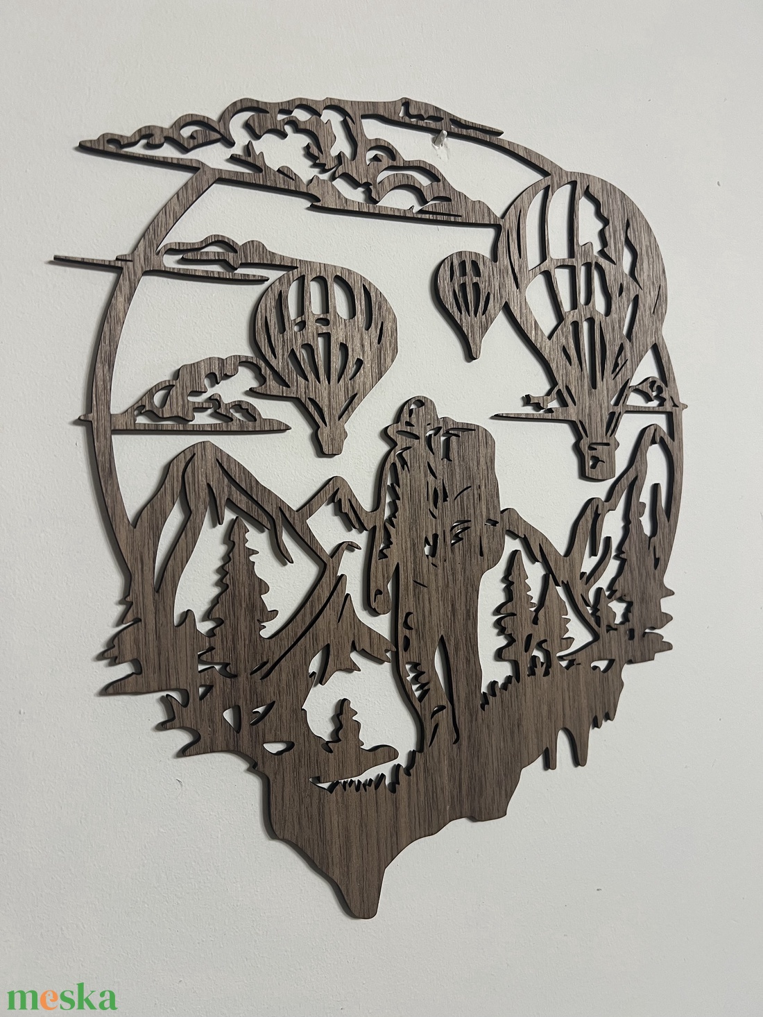 �Túrázó hőlégballonok fali dísz fából - otthon & életmód - dekoráció - fali és függő dekoráció - falra akasztható dekor - Meska.hu