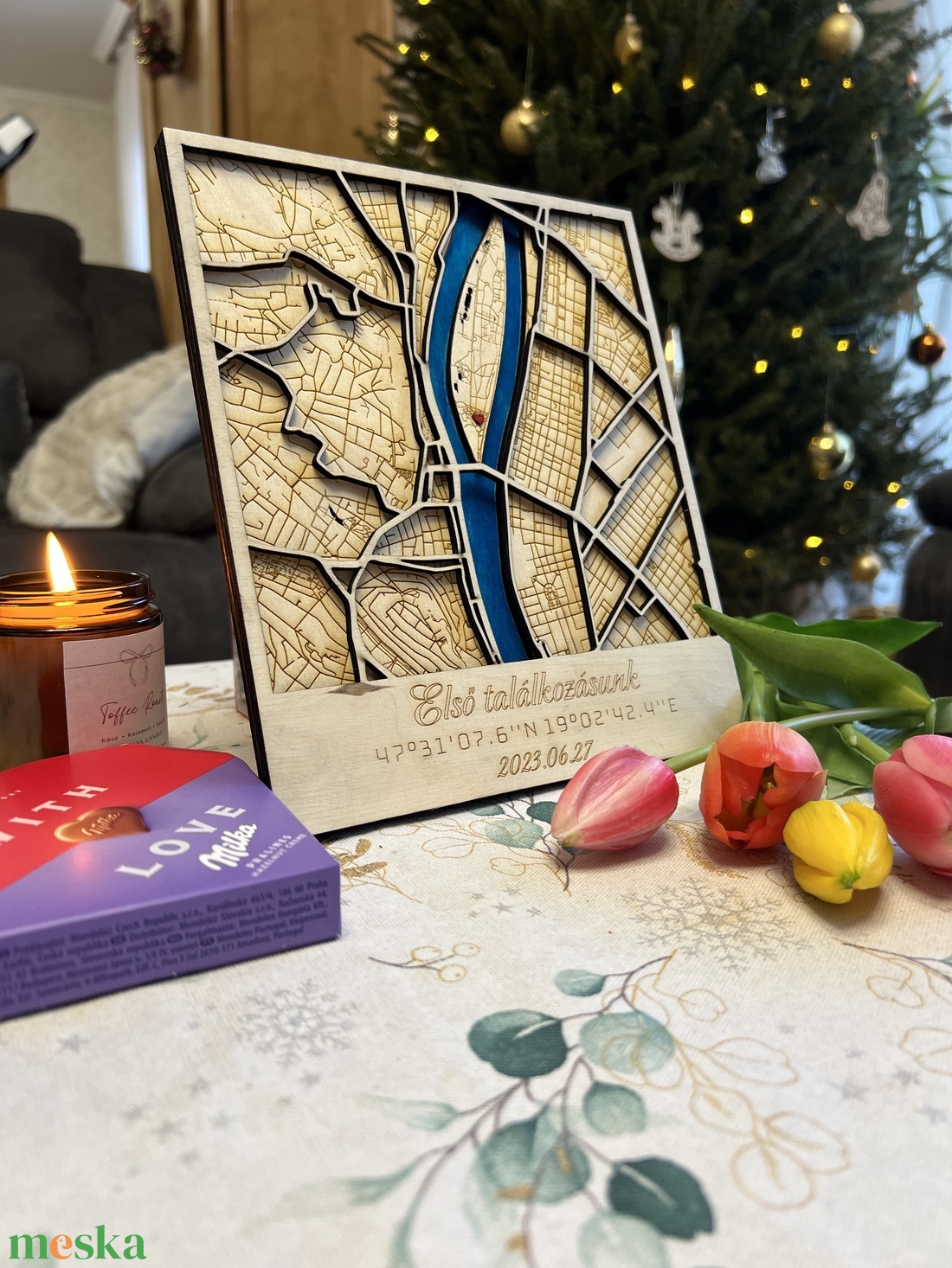 Fontos pillanatok térképe - otthon & életmód - dekoráció - fali és függő dekoráció - falra akasztható dekor - Meska.hu