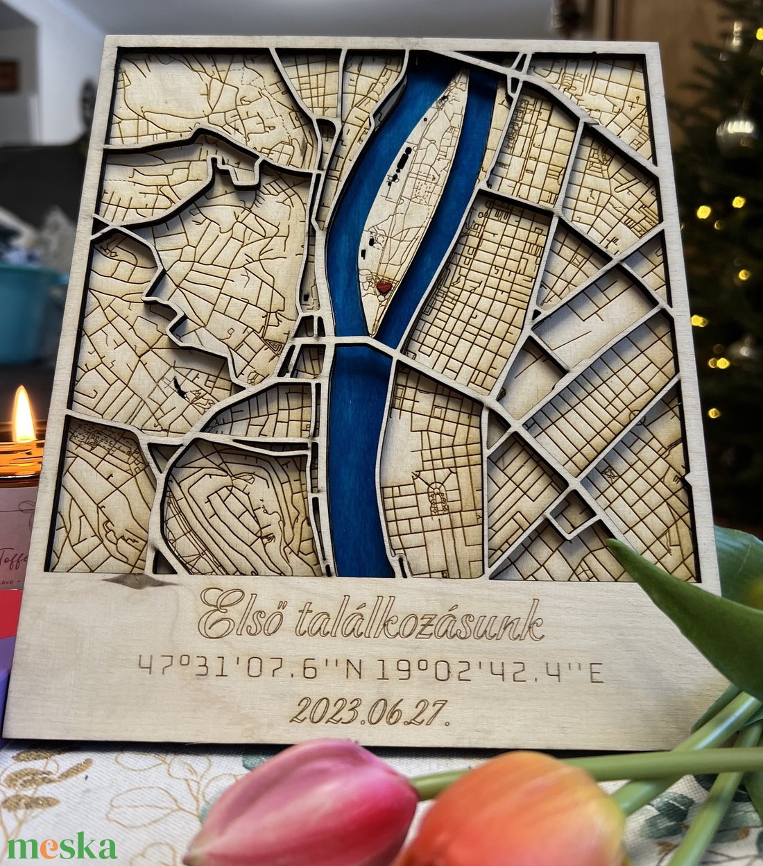 Fontos pillanatok térképe - otthon & életmód - dekoráció - fali és függő dekoráció - falra akasztható dekor - Meska.hu