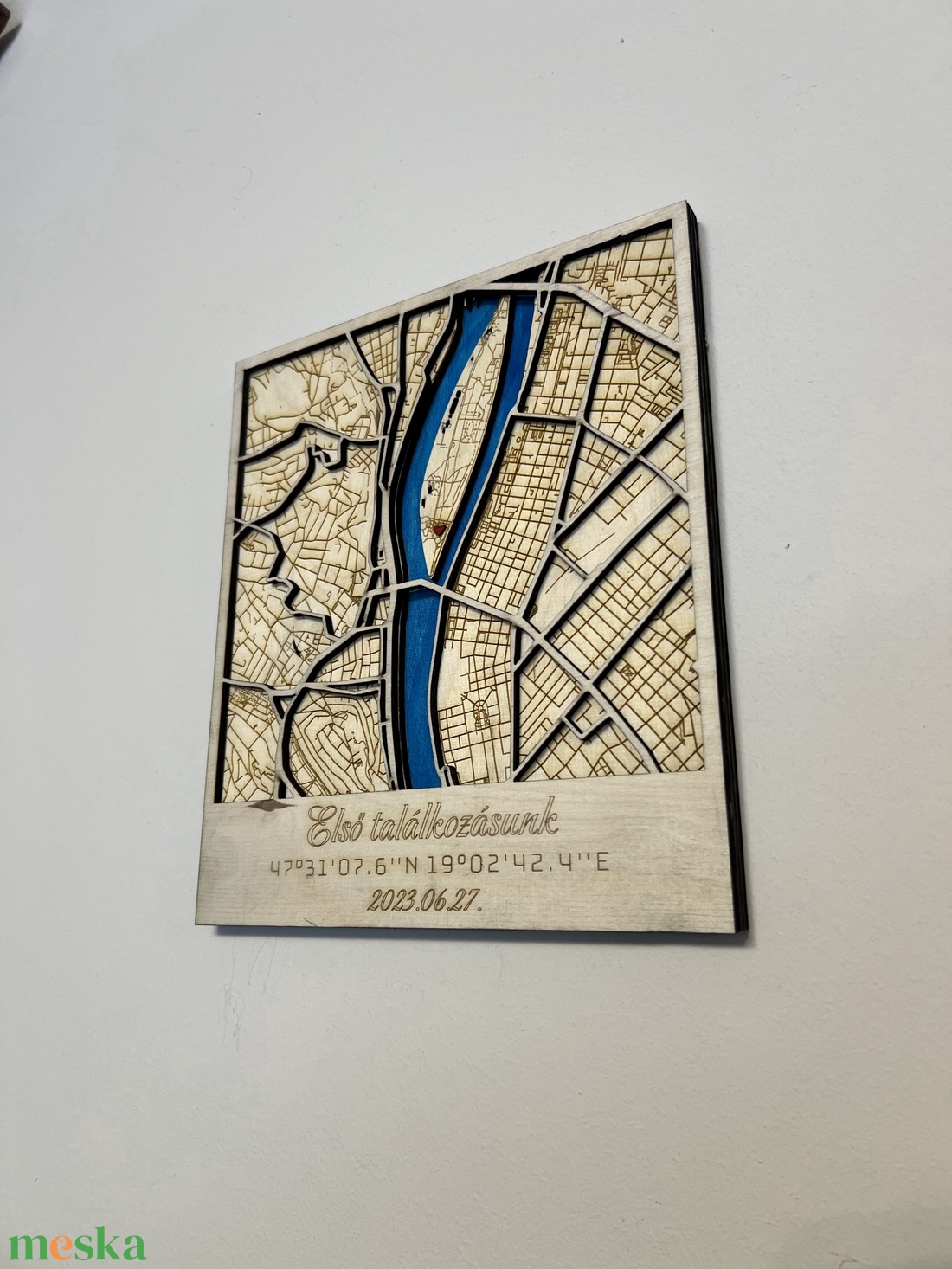 Fontos pillanatok térképe - otthon & életmód - dekoráció - fali és függő dekoráció - falra akasztható dekor - Meska.hu