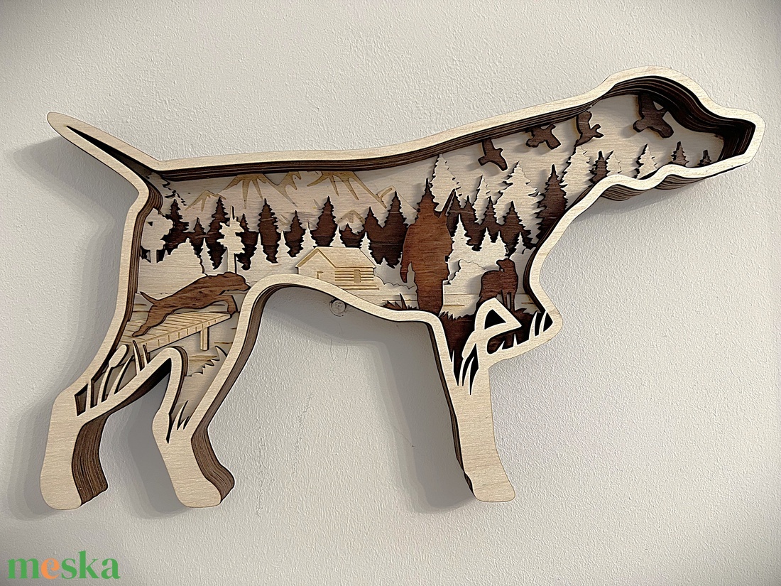 A vizsla - asztali / fali dísz fából - otthon & életmód - dekoráció - fali és függő dekoráció - falra akasztható dekor - Meska.hu