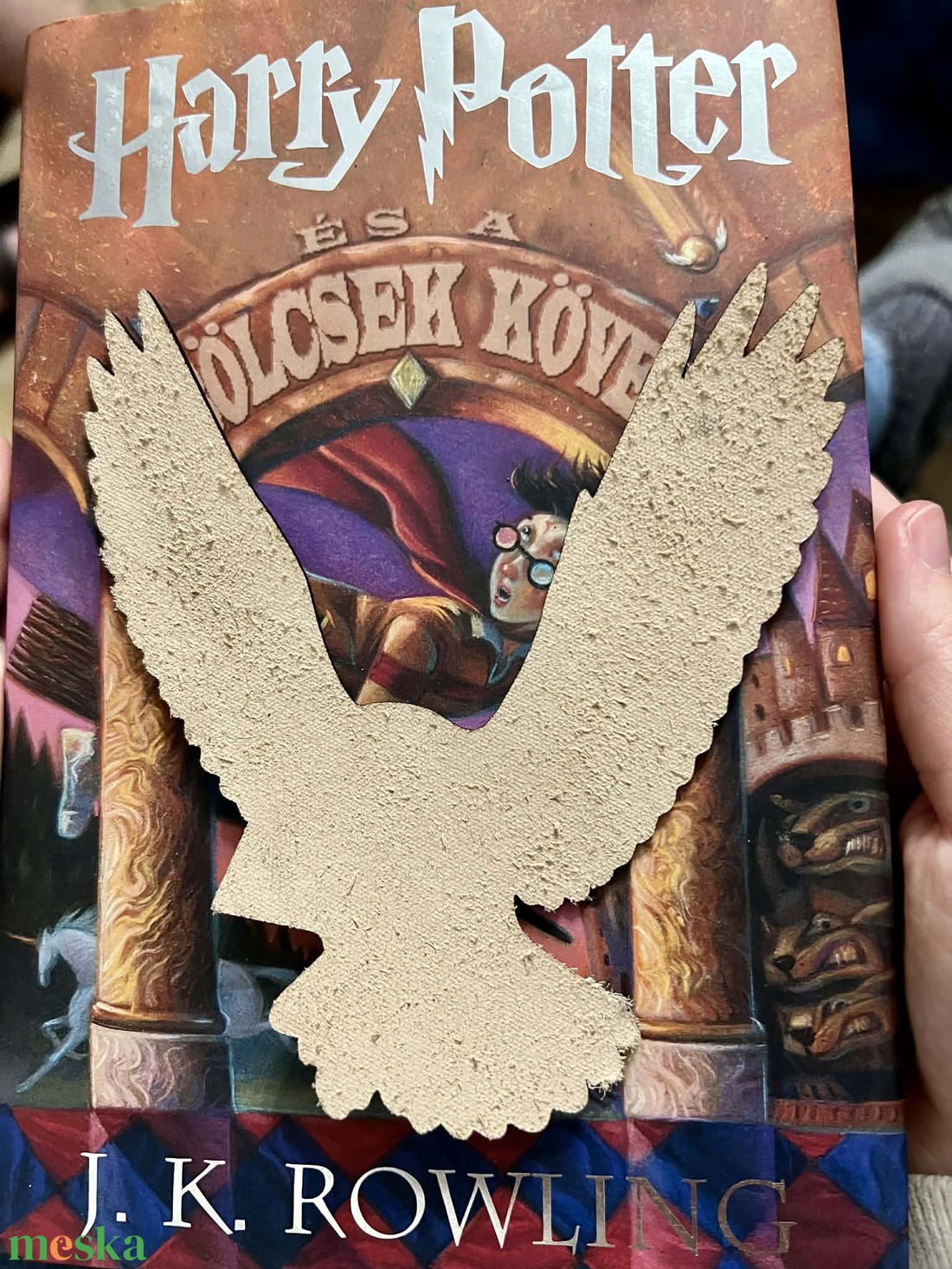 Bőr Hedwig könyvjelző - könyv & zene - könyvjelző - Meska.hu