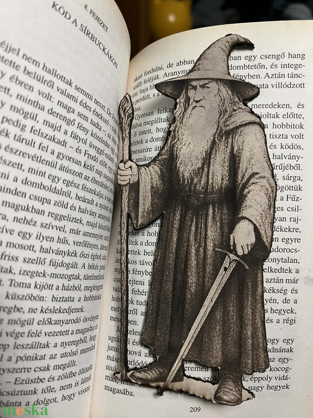 Bőr Gandalf könyvjelző - könyv & zene - könyvjelző - Meska.hu