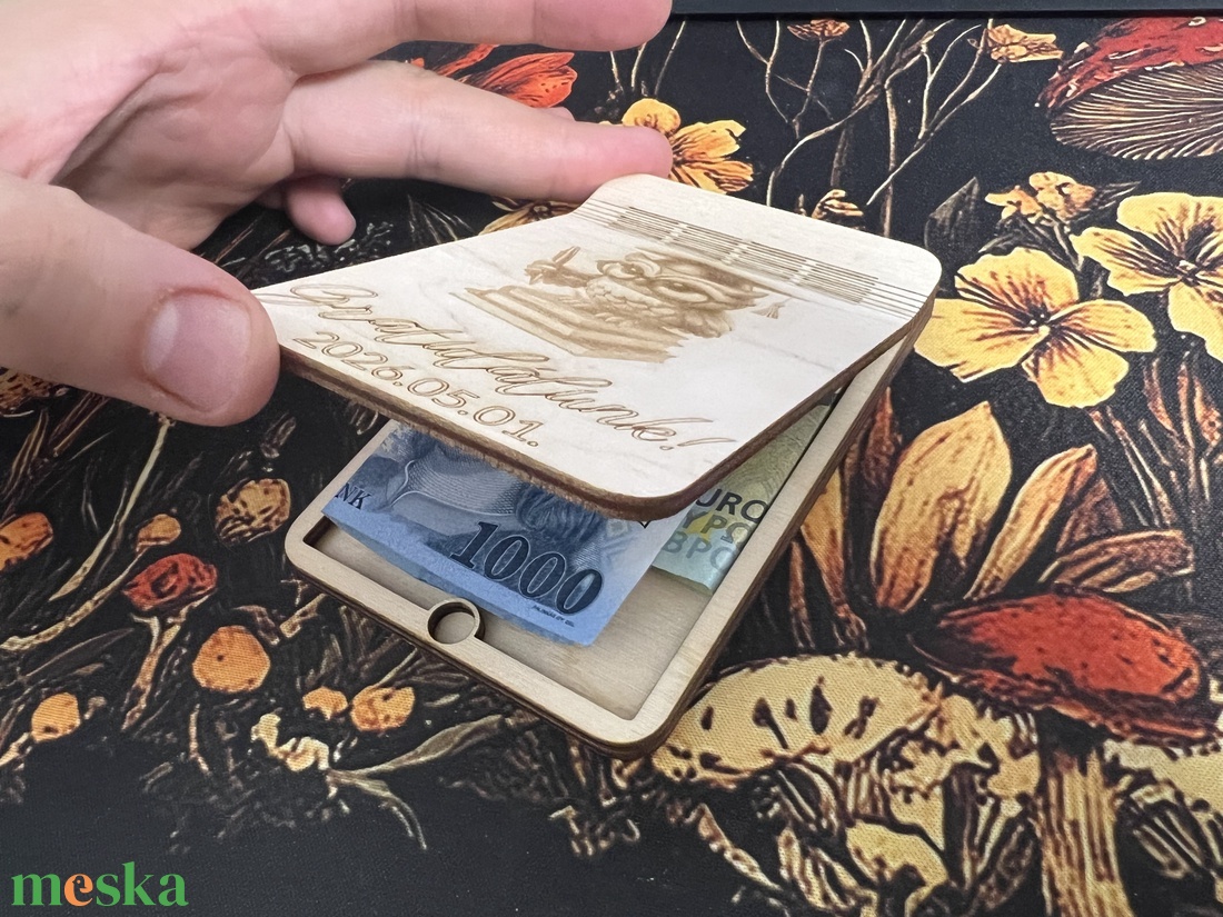 Pénzátadó boríték fából - otthon & életmód - papír, írószer - ajándékozás kellékei - pénzátadó doboz - Meska.hu