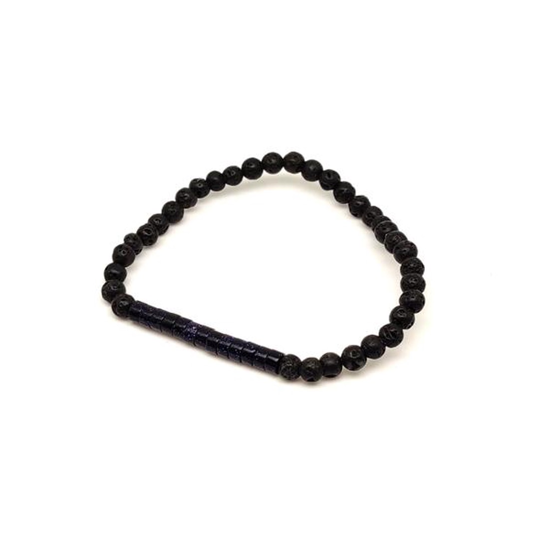 Bazalt kék goldstone golyó korong karkötő 45 mm - ékszer - karkötő - ásványkarkötő - Meska.hu