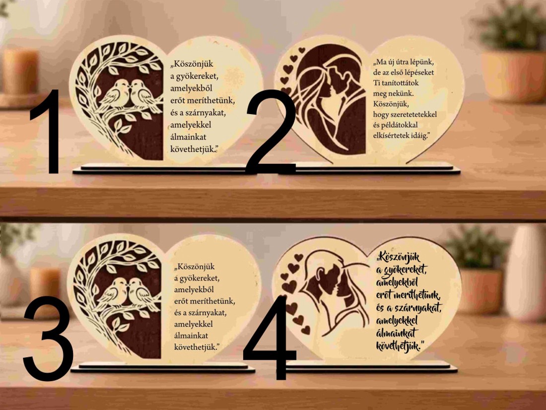 Gravírozott Szülőköszöntő Fa Tábla � Személyre Szabott Esküvői Ajándék - esküvő - emlék & ajándék - szülőköszöntő ajándék - Meska.hu