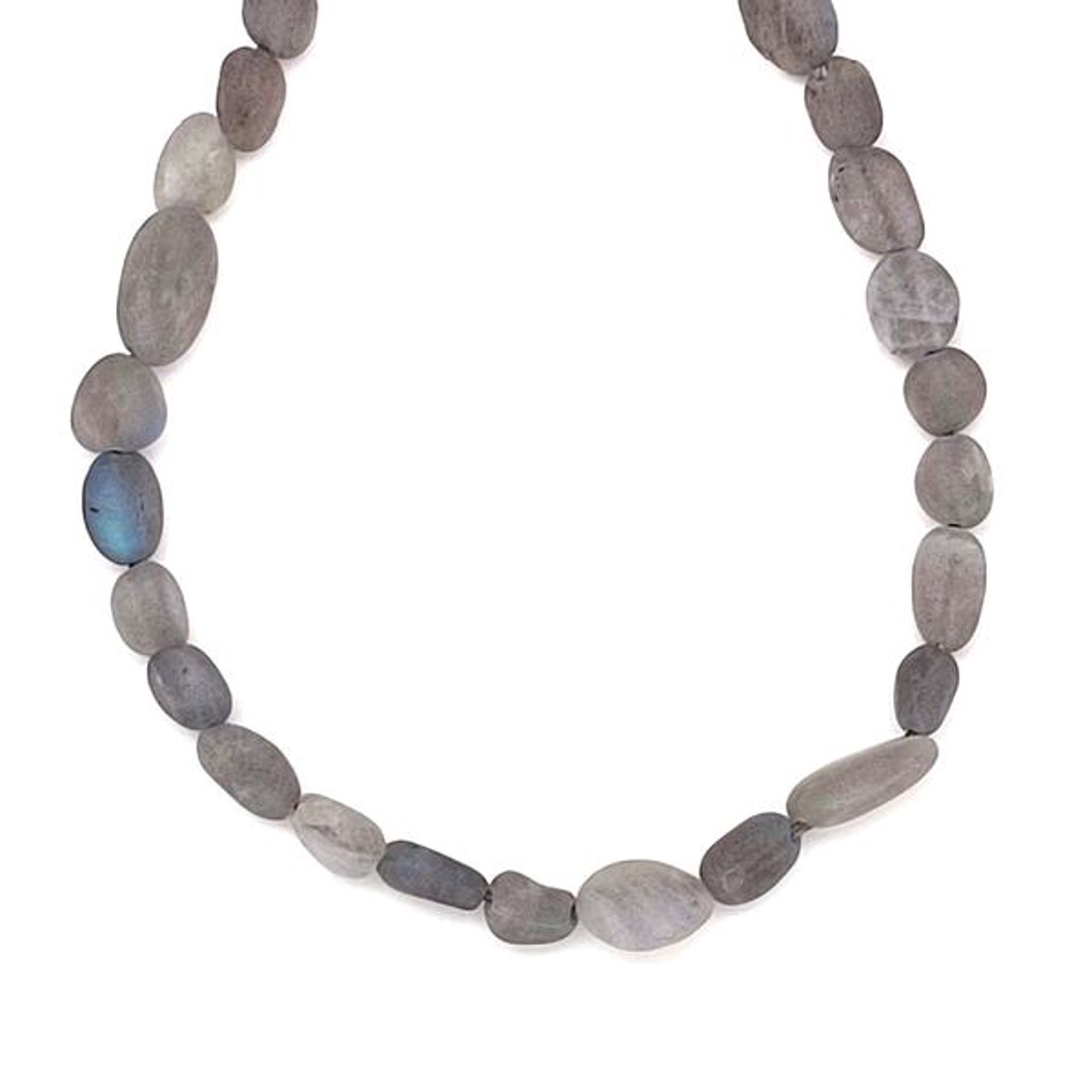 Labradorit matt pebble 6-10mm  ékszerkészítő alapanyag (füzér) - kellékek & szerszámok - ásvány alapanyag - ásványfüzér - Meska.hu