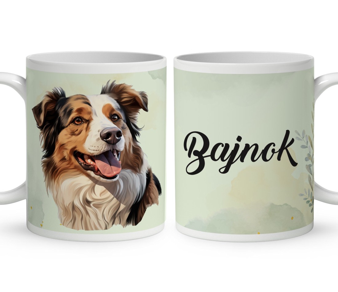 Névvel kérhető - Ausztrál juhászkutya portré mintás bögre - otthon & életmód - konyhafelszerelés, tálalás - tálalás - bögre & csésze - Meska.hu