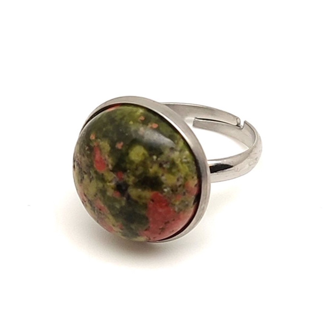 Érzelmi unakit állítható gyűrű kerek 16mm - ékszer - gyűrű - gyöngyös gyűrű - Meska.hu