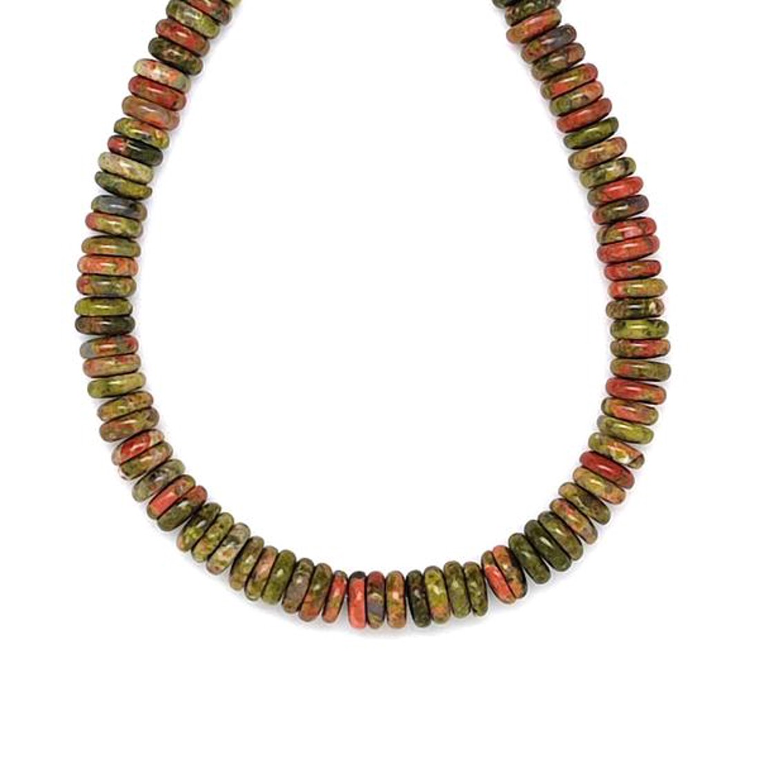 Unakit korong 6,5x2mm  ékszerkészítő alapanyag (füzér) - kellékek & szerszámok - ásvány alapanyag - ásványfüzér - Meska.hu