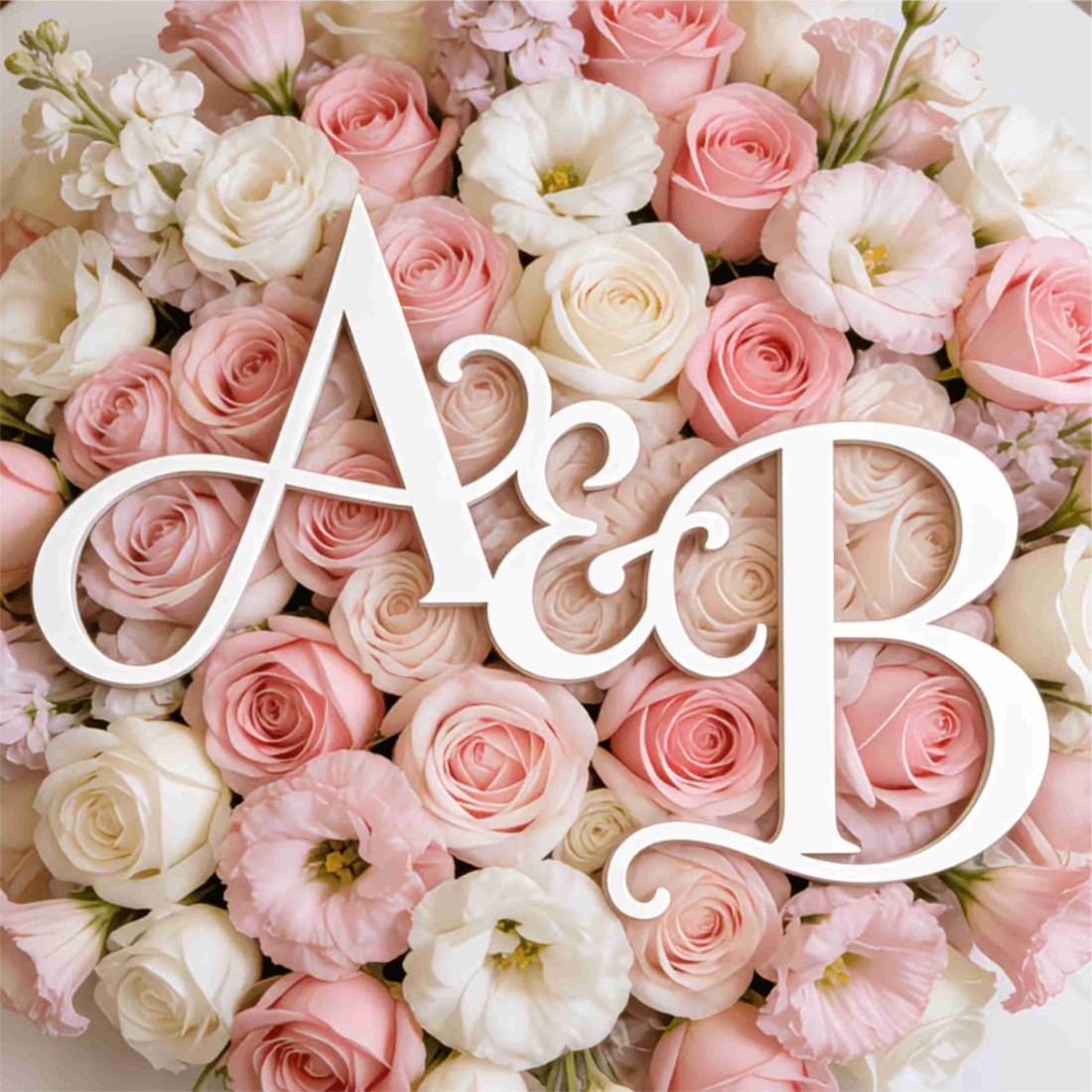 Esküvői hátfal dekoráció monogram  - esküvő - dekoráció - helyszíni dekor - Meska.hu