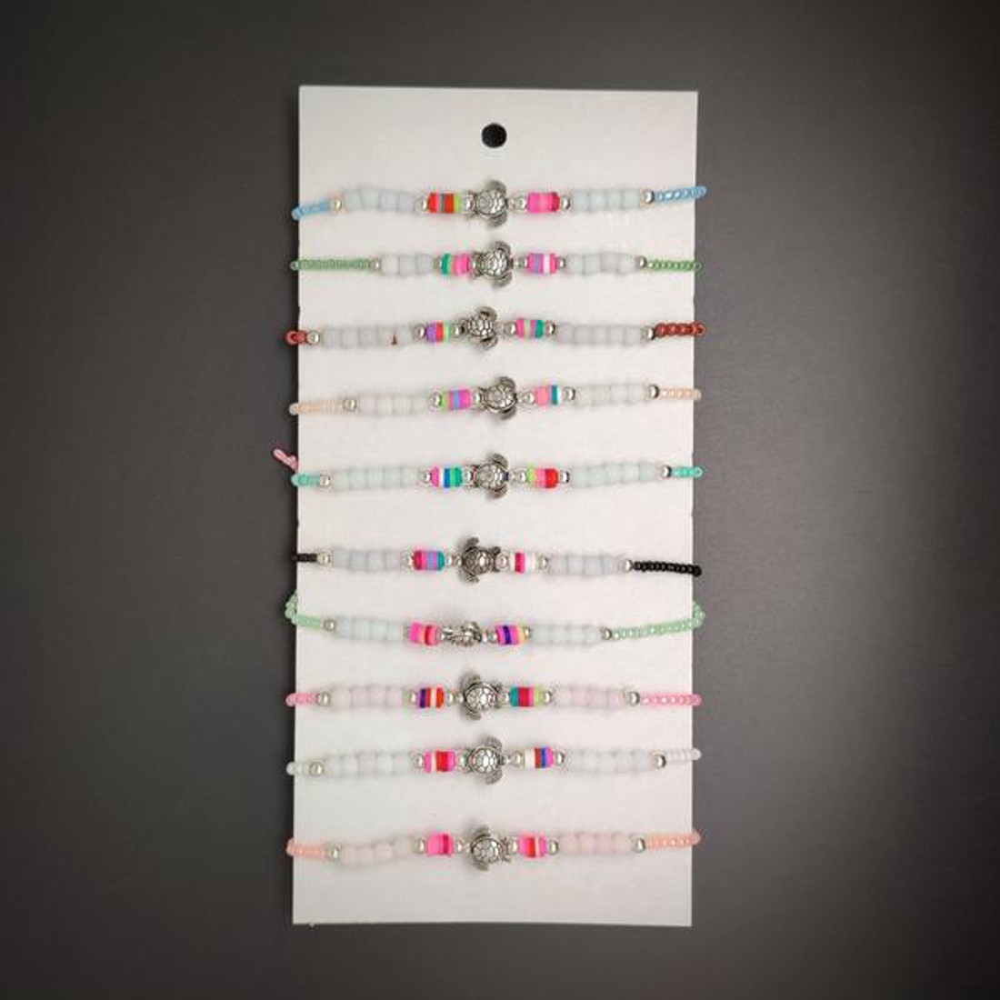 Állítható vegyes teknős cérna karkötő csomag 10db - ékszer - karkötő - Meska.hu