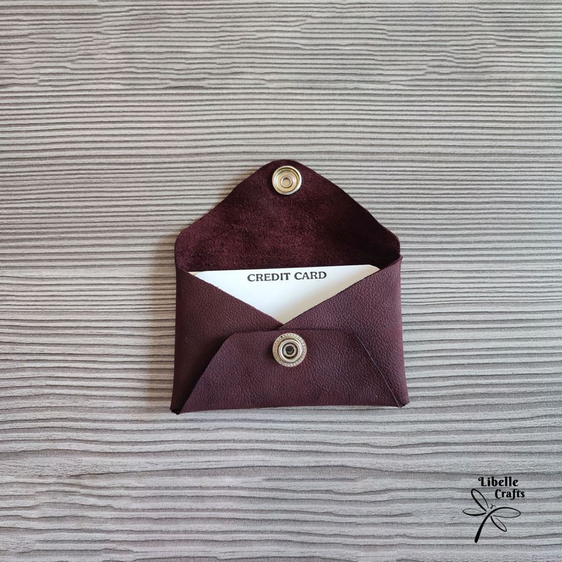 Bordó egyfakkos kártyatartó - táska & tok - pénztárca & más tok - kártyatartó & irattartó - Meska.hu