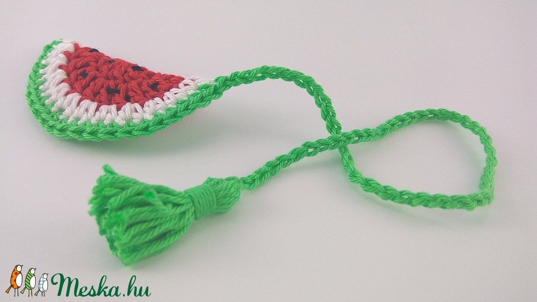 Görögdinnye - horgolt könyvjelző -  - Meska.hu