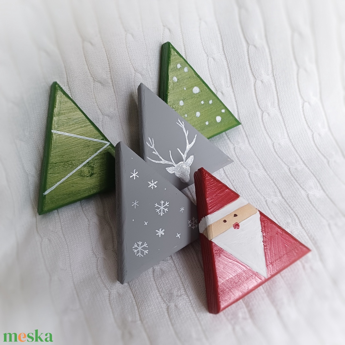 Karácsonyi fa dekoráció (5 darabos szett) - otthon & életmód - dekoráció - dísztárgy - Meska.hu Karácsonyi fa dekoráció (5 darabos szett) - otthon & életmód - dekoráció - dísztárgy - Meska.hu