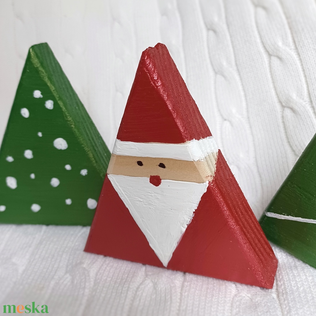 Karácsonyi fa dekoráció - zöld (3 darabos szett) - otthon & életmód - dekoráció - dísztárgy - Meska.hu