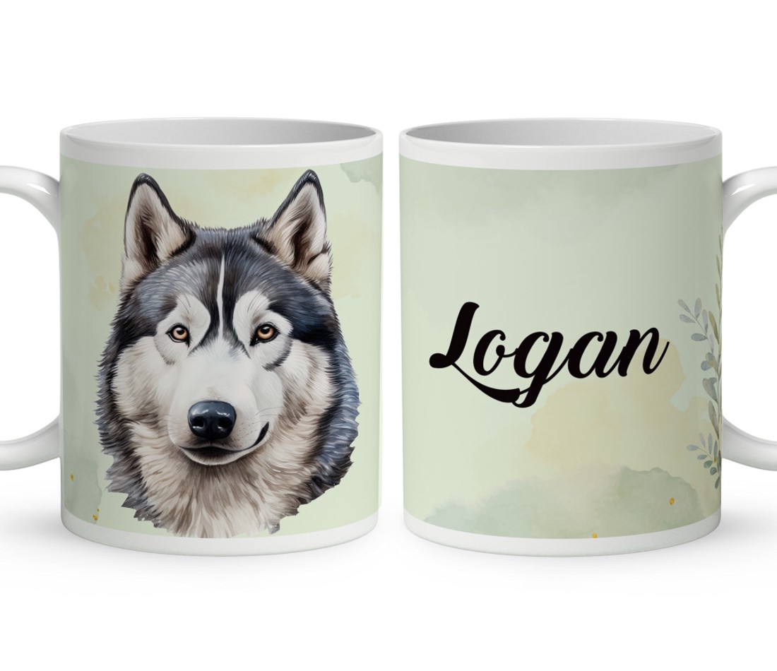 Névvel kérhető - Husky portré mintás bögre - otthon & életmód - konyhafelszerelés, tálalás - tálalás - bögre & csésze - Meska.hu