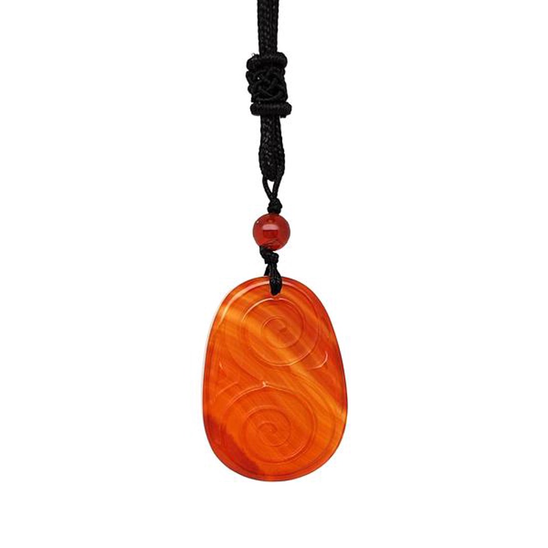 Csepp maori karneol medál zsinóron 2,5x3,5cm - ékszer - nyaklánc - medál - Meska.hu