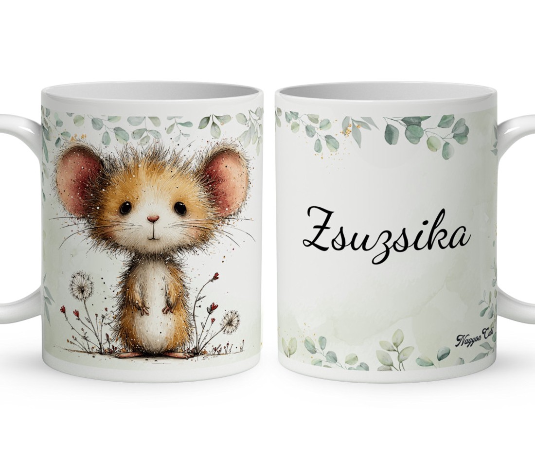 Névvel kérhető - Az erdő cuki aprósága, a mogyorós pele mintás bögre - otthon & életmód - konyhafelszerelés, tálalás - tálalás - bögre & csésze - Meska.hu