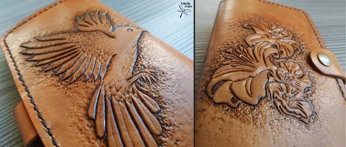 Virágos  kolibris pénztárca - táska & tok - pénztárca & más tok - pénztárca - női pénztárca - Meska.hu