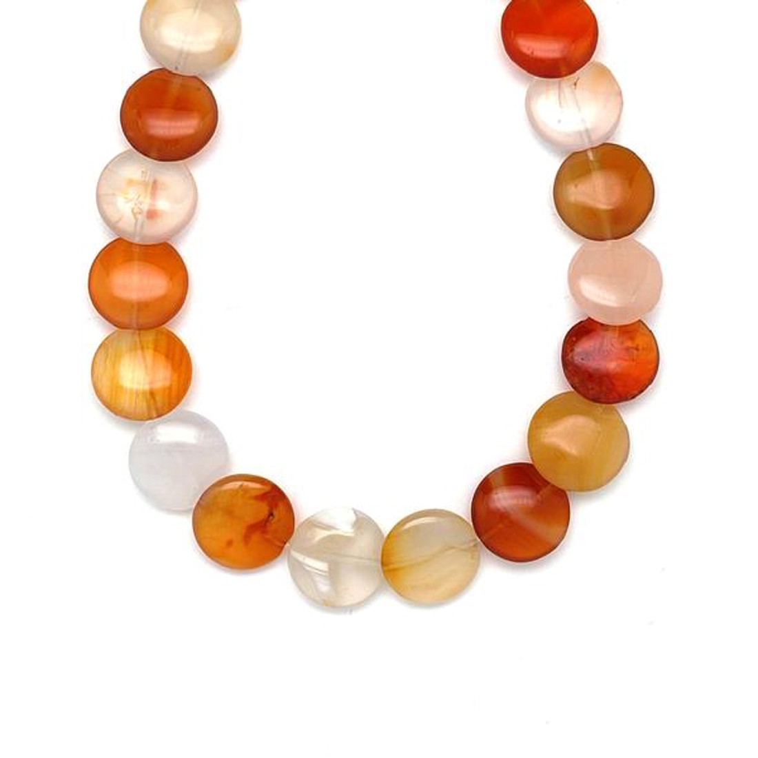 Karneol kör 13-14mm ékszerkészítő alapanyag (füzér) - kellékek & szerszámok - ásvány alapanyag - ásványfüzér - Meska.hu