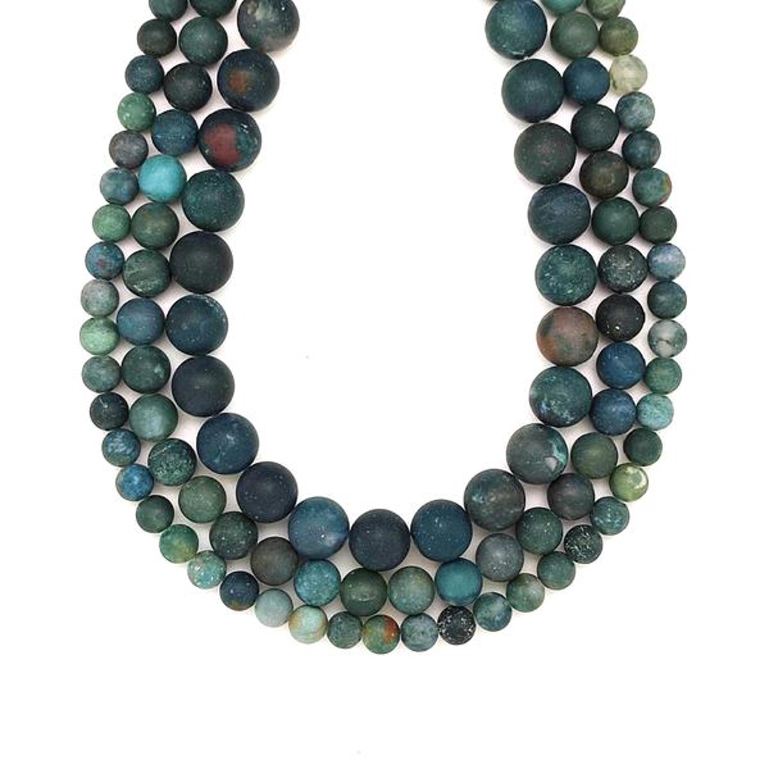 Achát moha matt golyó 10-11mm� ékszerkészítő alapanyag (füzér) - kellékek & szerszámok - ásvány alapanyag - ásványfüzér - Meska.hu