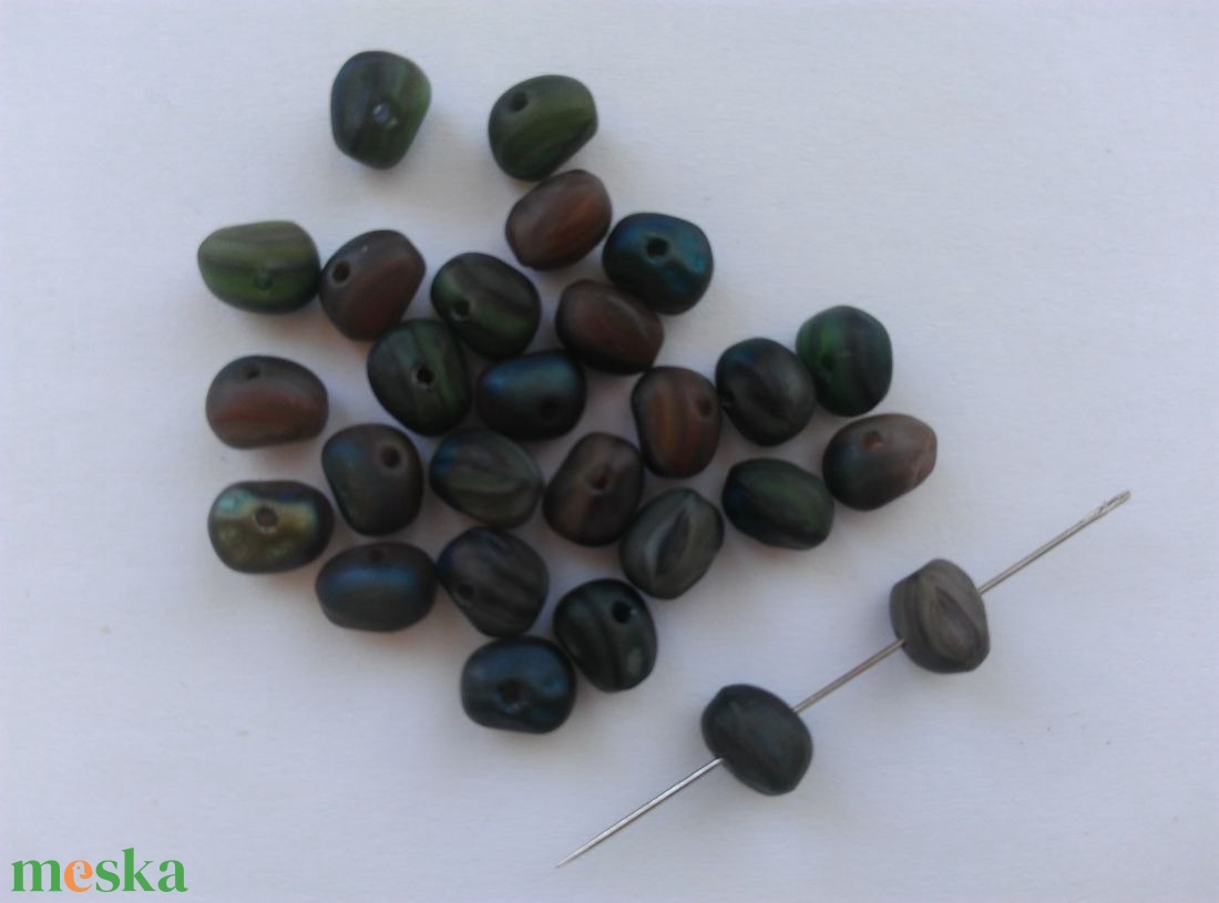 Cseh üveggyöngy - 6x5mm - 50 db / csomag - márványos - kellékek & szerszámok - gyöngyfűzés kellékek - üveggyöngy - Meska.hu Cseh üveggyöngy - 6x5mm - 50 db / csomag - márványos - kellékek & szerszámok - gyöngyfűzés kellékek - üveggyöngy - Meska.hu