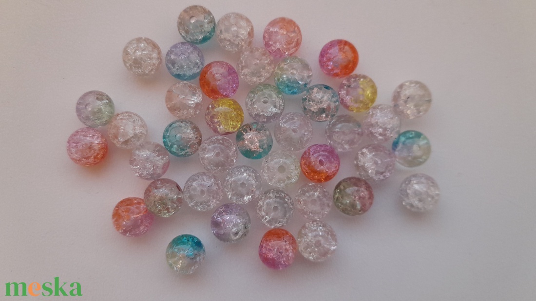 Roppantott üveggyöngy- 8mm - 30 db / csomag - vegyes színes - kellékek & szerszámok - gyöngyfűzés kellékek - üveggyöngy - Meska.hu Roppantott üveggyöngy- 8mm - 30 db / csomag - vegyes színes - kellékek & szerszámok - gyöngyfűzés kellékek - üveggyöngy - Meska.hu