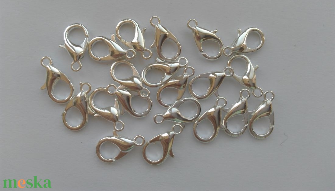 Delfinzár - 12mm - 20 db / csomag - ezüst szín - kellékek & szerszámok - gyöngyfűzés kellékek - egyéb alkatrész - Meska.hu Delfinzár - 12mm - 20 db / csomag - ezüst szín - kellékek & szerszámok - gyöngyfűzés kellékek - egyéb alkatrész - Meska.hu