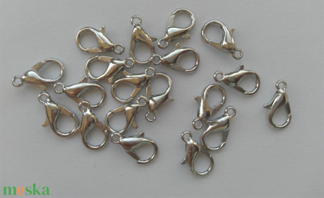 Delfinzár - 12mm - 20 db / csomag - rhodium szín - kellékek & szerszámok - gyöngyfűzés kellékek - egyéb alkatrész - Meska.hu Delfinzár - 12mm - 20 db / csomag - rhodium szín - kellékek & szerszámok - gyöngyfűzés kellékek - egyéb alkatrész - Meska.hu