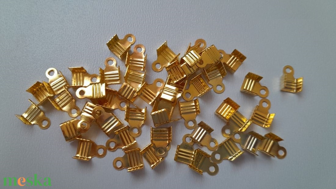 Szalagvég, végzáró - 11x6mm - 50 db / csomag - arany szín - kellékek & szerszámok - gyöngyfűzés kellékek - egyéb alkatrész - Meska.hu Szalagvég, végzáró - 11x6mm - 50 db / csomag - arany szín - kellékek & szerszámok - gyöngyfűzés kellékek - egyéb alkatrész - Meska.hu