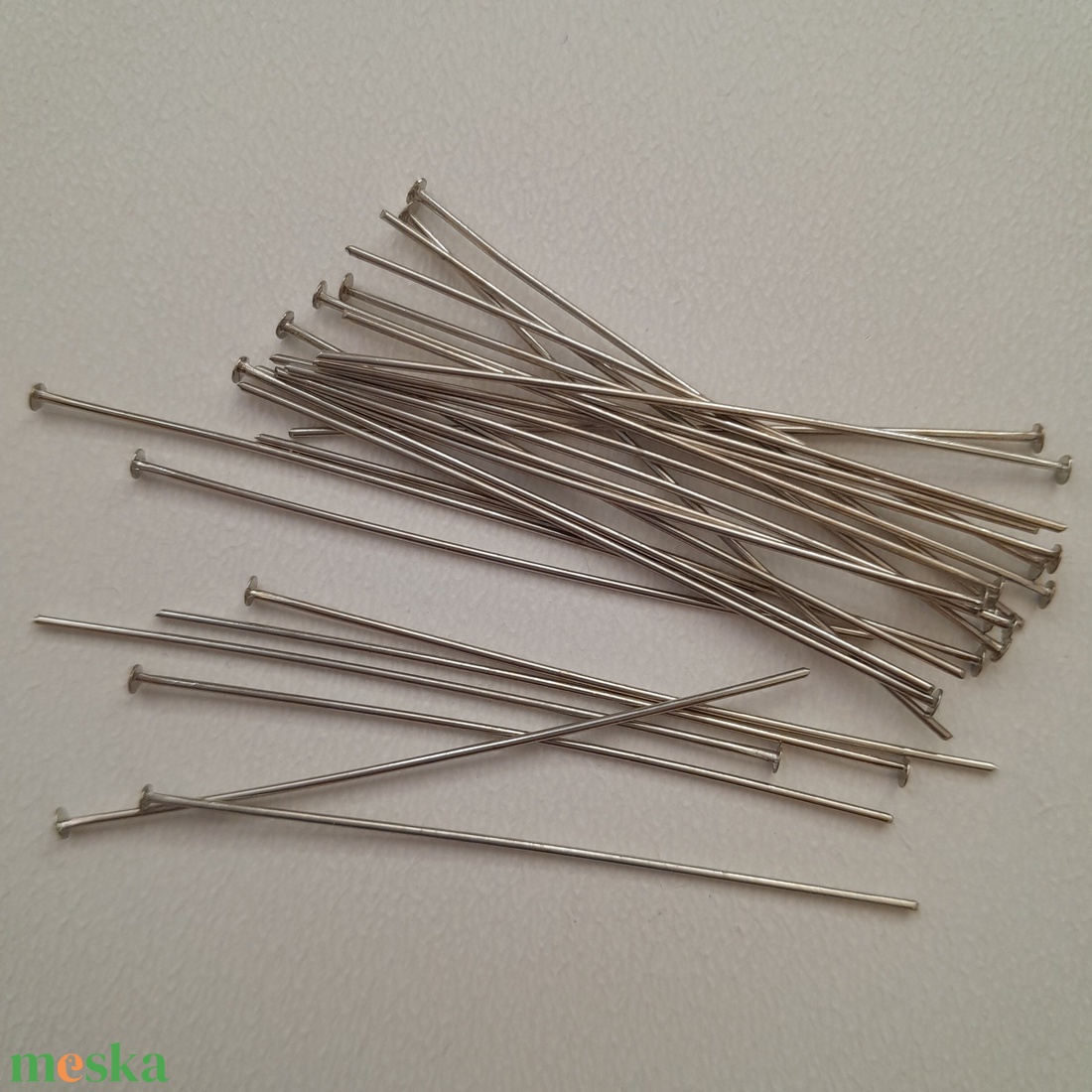 Talpas szerelőpálca - 50mm - rhodium szín - 50 db / csomag - kellékek & szerszámok - gyöngyfűzés kellékek - szerelőpálca - Meska.hu Talpas szerelőpálca - 50mm - rhodium szín - 50 db / csomag - kellékek & szerszámok - gyöngyfűzés kellékek - szerelőpálca - Meska.hu